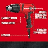 CRAFTSMAN Heat Gun, Corded, Variable Heat Setting up to 1200 Degrees, 1500 Watt (CMEE531)