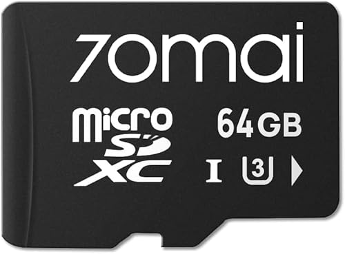 70mai Micro SD Card 64GB Memory Card, Up to 100MB/s, Suitable for 70mai Dash Cam 1S, Lite 2, M300, A400, A500S, A510, A410, A800s, A810