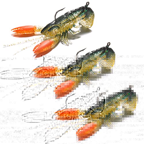 Lixada Soft Fishing Lure Crawfish Bait Shrimp Lobster Claw Artificial Lure Swimbait 8cm/14g