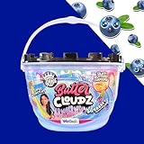 COMPOUND KINGS Fluffy Butter Cloudz Compound Bucket for Girls & Boys | Sensory Toys | Non-Toxic & Non-Sticky | Stress Relieving Tactile | Bright Blueberry Slime Gift