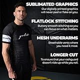 Gold BJJ Foundation Rash Guard - Ranked No-Gi and Gi Jiu Jitsu Rashguard (Short Sleeve, Black, XL)