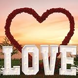 2.3 FT Marquee Letters for Valentines Day Decorations, LOVE Light Up Letters for Valentines Decor, Romantic Wedding Anniversary Decoration for Party