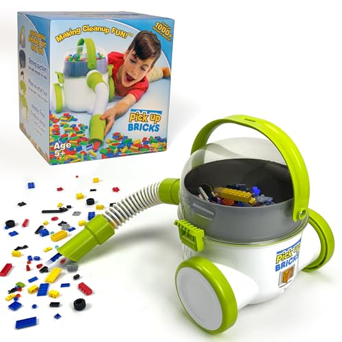 Pick Up Bricks Toy Cleanup Vacuum for Kids, Works w/Lego Bricks, LOL Doll Acc. & More, Boys and Girls Ages 4-9