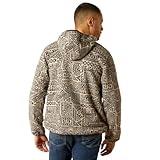 ARIAT Men's Polar Bear Fleece Hoodie, Light Brindle, Large