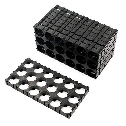 Bestol 20pcs 3X6 Cell 4X6 Cell 5X6 Cell 10Cell Spacer 18650 Lithium Battery Plastic Holder Bracket (20pcs-3X6)