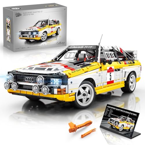 Audi Sport Quattro S1 Model Car Building Kit, 1/8 Scale Audi Officially Licensed Compatible with Techinc Car, Collectible Car for Adults, Home Office Décor Gift for Racing Fans Age 14+ (3,887 PCS)