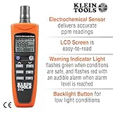 Klein Tools ET110 CO Meter, Carbon Monoxide Tester and Detector with Exposure Limit Alarm, 4 x AAA Batteries and Carry Pouch Included