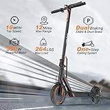 Electric Scooter, Powerful 350W Motor, Max 12/19/21Miles Long Range, Top Speed 16/19 MPH, 8.5" Solid Tires, Cruise Control, E Scooter for Adults and Teens (350W-Orange-12Miles)