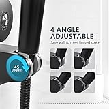 JOMOLA Suction Shower Head Holder Adjustable Handheld Shower Holder Stainless Steel Removable Bathroom Handheld Bidet Sprayer Holder 4 Mode Angle Matte Black