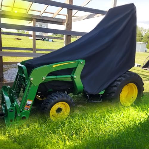 600D Tractor Cover Waterproof Heavy Duty Compatible with Kubota,John Deere,Mahindra, Bobcat,Cover for Compact Utility Tractors LP95637,Large