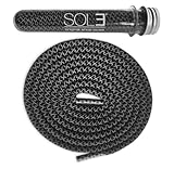 SOL3 Premium Rope Shoe Laces - Round Shoelaces for Sneakers (Black/Reflective, 36 Inch)