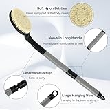 Back Scrubber for Shower,21.7" Long Handle Back Brush for Body to Clean Dirt,Back Brush for Shower Men,Women