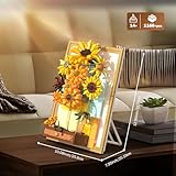 NUTCRACKER Sunflower Flower Building Set with Sensor Light, 3D Sunflower Van Gogh Painting Frame Wall Art Crafts for Home Office Decor, Flower Building Toy, Christmas Gift for Adult Girl (1166 Pieces)