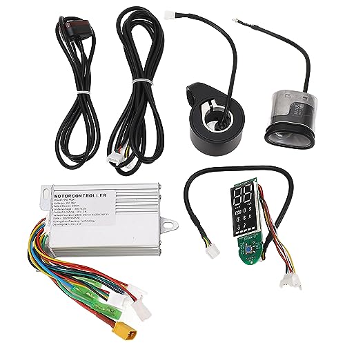 36V 350W Electric Scooter Controller, Electric Scooter Controller Kit Electric Scooter Parts with Circuit Board Thumb Throttle for Safe