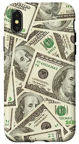 iPhone X/XS Money Benjamin Franklin Dollar Bills Pattern USA Design Case