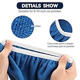 Tallew 40 Pcs 9 to 10 Inches Buffer Bonnets Bulk Buffer Polisher Pads Waxers Polisher Pads Set Microfiber Car Wax Applicator Cover Kit for Cleaning and Polishing, 3 Colors