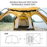 Naturehike Massif Hot Tent with Stove Jack, 4 Season Tent, 1/2/4/6 Person Camping Tent, UPF50+ Waterproof Windproof Winter Tent with Room and Hall