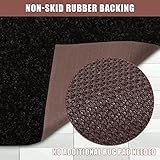 ZGR Runner Rug 2 ft x 15 ft Carpet Runners, Indoor/Outdoor Hallway Kitchen Entryway Bedroom Area Rugs with Natural Non-Slip Rubber Backing, Garage mat, Black, Custom