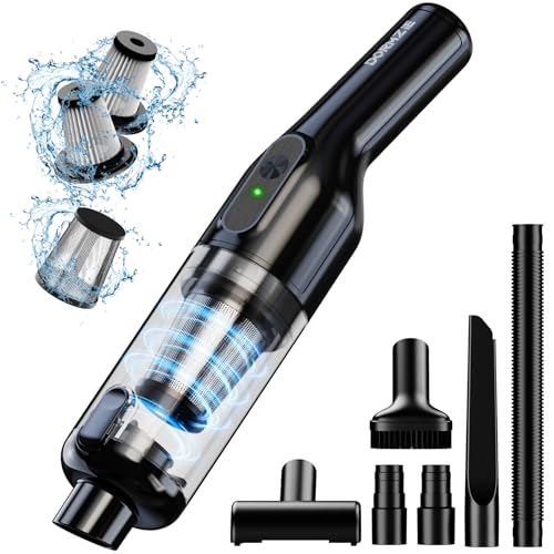 Handheld Vacuum Cordless, Car Vacuum with 16000Pa Powerful Suction, Lightweight at 1.3 lbs, Type-C Charge, Multiple Accessories, Rechargeable Vacuum Cleaners for Home Office Car Pet