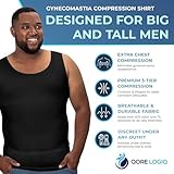 QORE LOGIQ Gynecomastia Compression Shirts for Men - Sleeveless Slimming Undershirts Tummy Control and Body Shaper Tank Top Black 2XL