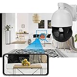 Alptop 4K Outdoor PTZ IP POE 8MP Wired Security Camera Pan Tilt 30xOptical Zoom Speed Dome 300FT IR Night Vision Motion Detection Remote View Two-Way Audio Compatible with Onvif Protocol