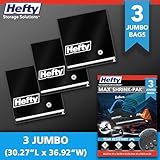 Hefty MAX Shrink-Pak Vacuum Storage Bags – Max Strength Tear-Proof Bags For Clothes, Pillows, Towels, Blankets & More – Space Saver Suction Sealer Bags for Home – 3 Jumbo, 30 x 36 Inches