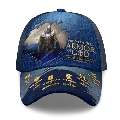 Jesuspirit - Christian Gifts for Men - Man Armor of God Classic Cap - Gift for Dad On Fathers Day, Man of God Classic Cap (US, Alpha, One Size, Armor of God)