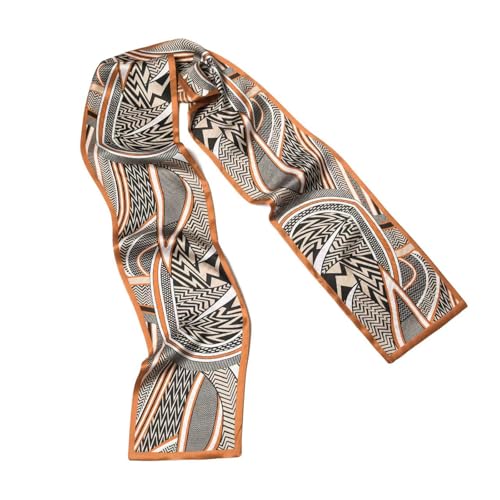 COtheSumay 100% Mulberry Silk Ribbon Scarf for Hair Beach Head Wraps for Women Handbag accessories 6"x57" Necktie