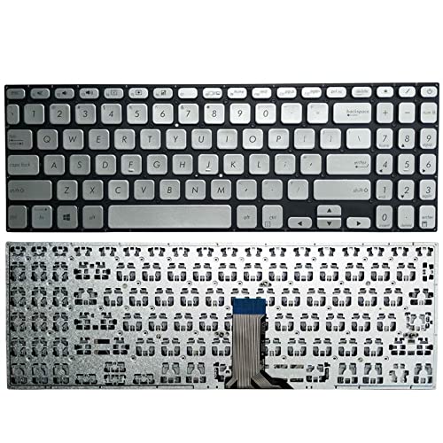 New US Keyboard for ASUS Vivobook S15 X530 K530 S530F S530UA X530FA X530UN K530F S530FA S530U V5000FL Y5100UB Y5100UN (Silver)