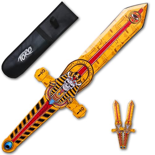World Knife Throwing League Toro's Pharaoh Professional Balanced Throwing Knife Set with Three Knives, Stone Rolled Finished Blade, Full Tang, Stainless Steel, with Premium Nylon Sheath