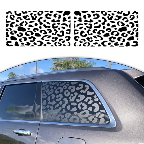 Zhizhong Side Window Decals for Car SUV Trucks, Universal Leopard Cheetah Vinyl Sticker Free Installation Tools (A Pair)