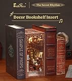 CUTEBEE Book Nook Kit - DIY Miniature House Kit for Adults, Teens and Beginners, Dollhouse Booknook Library Tiny House Bookshelf Decor 3D Wooden Puzzle, Gifts for Family, Friends