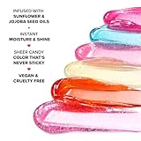 Too Faced Kissing Jelly Lip Oil Gloss | Sunflower & Jojoba Oils, 0.15 Fl Oz, Birthday Kiss