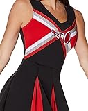 Spirit Halloween Adult Black and Red Cheerleader Uniform Costume - M | Cheerleader Outfit