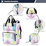 Bolaz Diaper Backpack for Moms,Multifunction Baby Nappy Changing Bags with Insulated Pockets-Pineapple