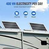 ECO-WORTHY 400W Solar Panels 4pcs 100 Watt 18V Monocrystalline Solar Panel Module for Off Grid PV Power for Home, Camping, Boat, Shed Farm, RV,12V Battery,2-Pack 2 * 100W