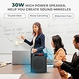 SANMIC 30W Wireless Voice Amplifier with Headset Microphone, Portable Bluetooth 5.3 PA System for Teachers, Personal Rechargeable Megaphone with Speaker for Teaching and Speaking in Classrooms s93