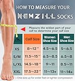 NEWZILL Medical Compression Socks for Women & Men Circulation 20-30 mmHg, Best for Running Athletic Hiking Travel Flight Nurses (3-Pairs, Black/White/Gray, L/XL)