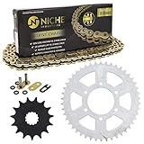 NICHE Drive Sprocket Chain Combo for Kawasaki Ninja 650 Versys Front 15 Rear 46 Tooth 520 X-Ring 114 Links