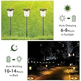 WTGEGF Solar Pathway Lights Outdoor, 4 Pack Solar Lights Outdoor Waterproof, 200 Lumens Super Bright Solar Garden Lights,Up to 14 Hrs Auto On/Off Outside Lights for Yard Lawn Walkway Driveway Path