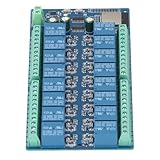 16 Channel Relay Module, Smart Home Relay Board with ESP32-WROOM-32E, DC5-12V Power Supply, 16 Channel Relay Switch, and BLE Module for IDE Compilation