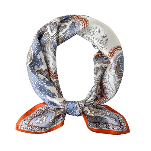 STARWHISPER 100% Pure Mulberry Silk Square Scarf-27''x27 Lightweight Hair Scarves Headscarf Night Sleeping with Gift Packed