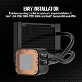 Corsair H60x RGB Elite Liquid CPU Cooler - 16 Dynamic RGB LEDs - SP120 RGB Elite Series PWM Fan with AirGuide Technology - Intel® LGA 1700, 1200, 115X, 2066, AMD® AM5/AM4 Sockets - Black, 120mm AIO