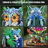 JOJO&Peach Floral Owl Toy Building Sets, MOC Flower & Animal Collectible Table Art, Valentine's Day Birthday Gifts Toys for Adults and Kids Age 8+(1193 Pieces)