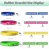 Custom Rubber Bracelets 100 - 1000 PCS- Bulk Wristbands for Events. Personalized Bracelets with Clear Icon & Text Printing. Custom Wristbands for Promotion, Motivation, Expression, Gifts, and Support