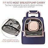 NCVI Breastmilk Cooler Bag with 2 Ice Pack, Breast Pump Bag with Cooler Fits 6 Bottles, Double Layer Breast Milk Baby Bottle Cooler Bag, for Travel, Nursing Mom Daycare, Work, Picnic (Purple)