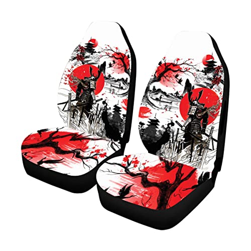 Japanese Samurai Car Seat Cover Japanese Culture Lover Gift Front Car Seat 100% Poly 19.2" x 31.8"