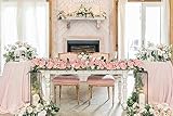 DearHouse 2Pack Artificial Peony Flower Garland - Silk Peony Garland with Pink Flowers for Wedding Party Table Decoration,6ft/Strand