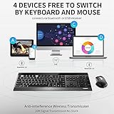 RAPOO 9900M Multi-mode Wireless Ultra-slim Keyboard & Mouse - Bluetooth 3.0, 4.0, 2.4G Multi-Mode Switch, Ultra-Slim Keys, Adjustable DPI