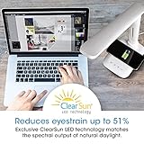 OttLite Charge Up LED Desk Lamp with Wireless Qi Charging & USB Charging Port, with ClearSun LED Technology - Adjustable Neck, 3 Color Temperature Modes, Reduces Eyestrain - Travel-Friendly Task Lamp